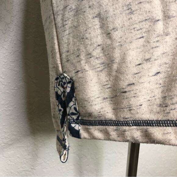 Hatley oatmeal marled navy orange trim knit tunic top size Small - Picture 4 of 15